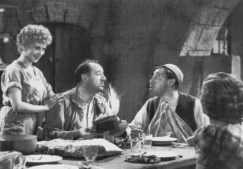 Raimu, Fernandel and Josette Day in La fille du Puisatier (1940)