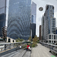 Hudson Yards, with visitor