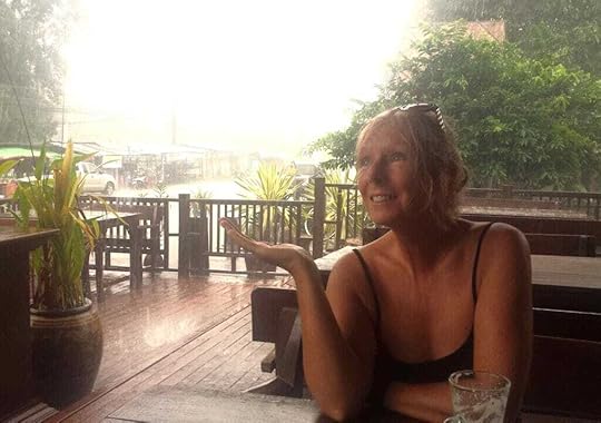 Janice Horton in rainy season on Koh Chang