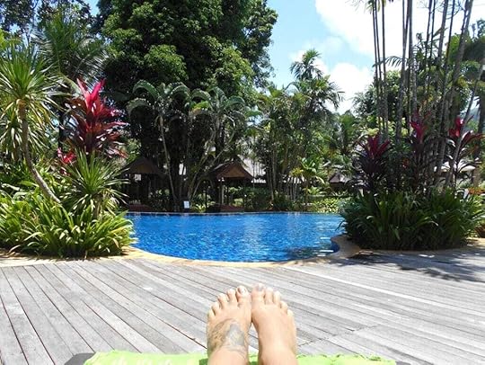 Sunny days on Koh Chang were spent sunbathing at the hotel pool