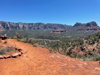 summit of hike on Airport Loop Trail in Sedona, Arizona