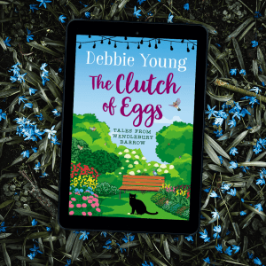 cover image of the Clutch of Eggs against background of flowers and leaves