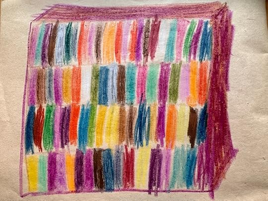 Childhood drawing of a bookcase