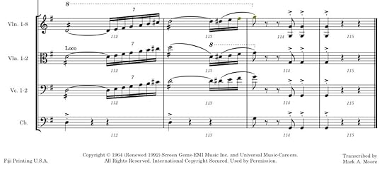 Pop Symphony, Jan & Dean, music score sample