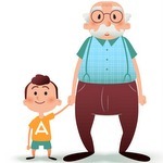 Grandfather and grandson