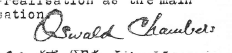 Oswald Chambers' signature on a rubber stamp