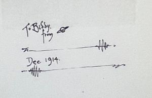 Sweet note to Biddy from Oswald Chambers with the colophon