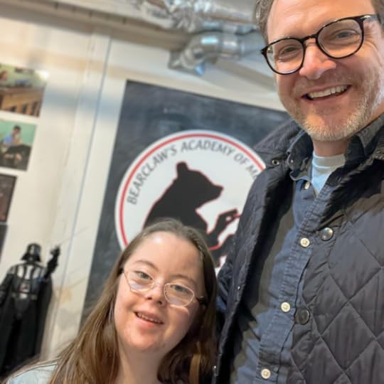 Penny and Corey standing next to each other