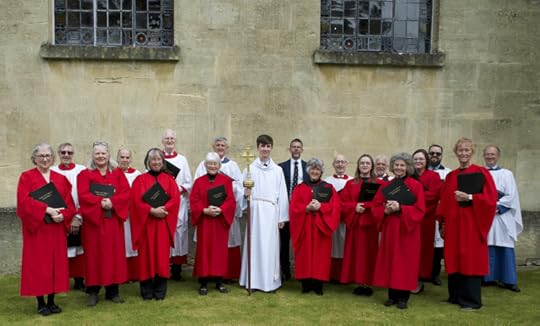 photo of Hawkesbury Choir outside Great Badminton Church
