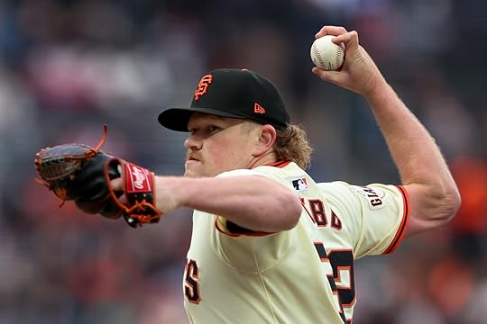 San Francisco Giants’ Logan Webb (62) delivers against the Los...