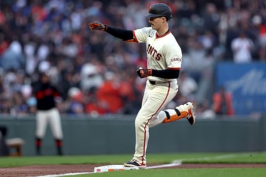 San Francisco Giants’ Mike Yastrzemski (5) celebrates his two run...
