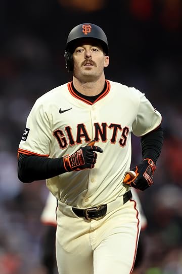 San Francisco Giants’ Mike Yastrzemski (5) heads back home after...