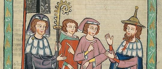 The Jewish poet Süßkind von Trimberg wearing a Jewish hat, which had been dictated by the Fourth Lateran Council (Codex Manesse, 14th century; Image via Wikimedia and is in the Public Domain.)