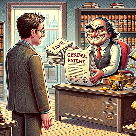 A scammer trying to pretend to be the USPTO and attempting to steal from someone applying for a trademark or a patent.