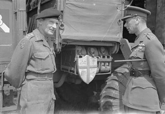 Gen. Bernard Montgomery and King George VI at Montgomery's headquarters in Britain, 22 May 1944 (Imperial War Museum: H 38734)