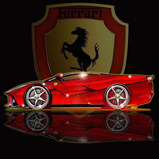 Ferrari Custom Automotive Art Illustration by Fireball Tim