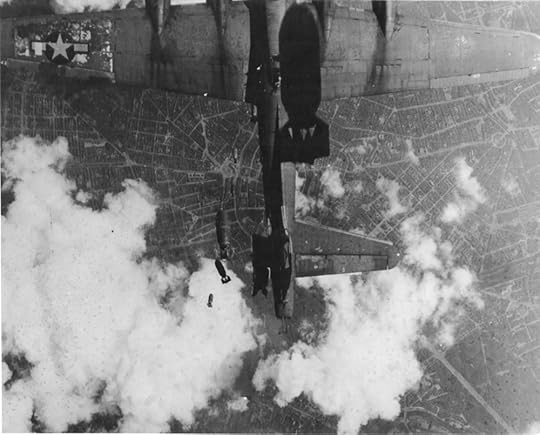 B-17G Flying Fortress “Miss Donna Mae II” drifting under another bomber over Berlin, 19 May 1944 (US National Archives: 342-FH-3A20850-54775AC)