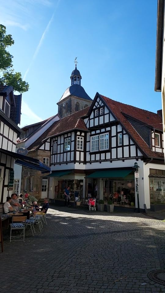 Timbered houses and church in Tcklenburg