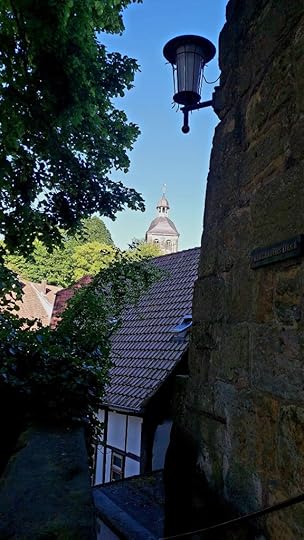 Staircase leading down into the town from the castle terrace.
