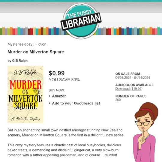 The Fussy Librarian feature of Murder on Milverton Square by G B Ralph.