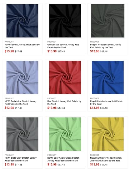 Stretch Jersey Knit Fabrics by the Yard on Sale at Nancy Zieman Productions at ShopNZP.com