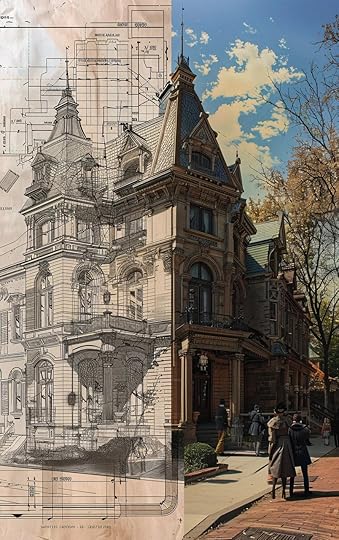 The blueprint of an old mansion.