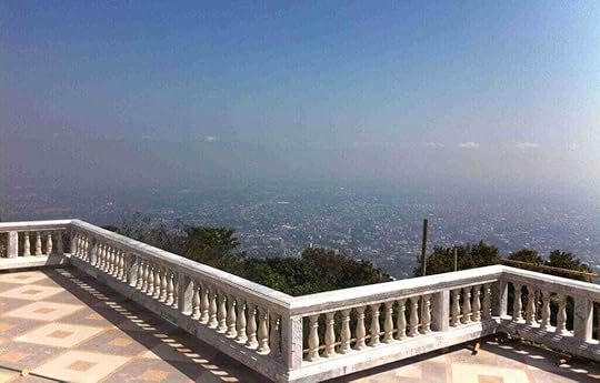 From Doi Suthep Mountain there are panoramic views over Chiang Mai.