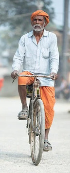 Man on a bicycle