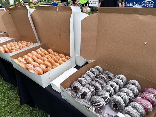Bike to Work Day donuts in Rosslyn