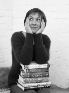 headshot of Jane Davis with books