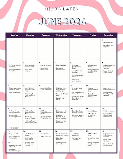 blogilates june 2024 workout calendar