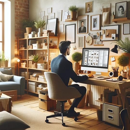 ChatGPT image of man working at home