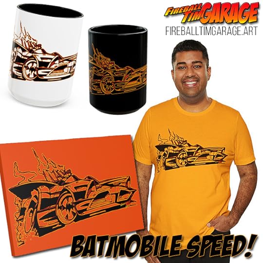 Batmobile Speed Concept Art in the Fireball Tim Garage