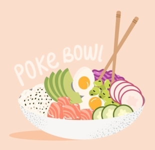 gezonde poke bowl zonder gluten