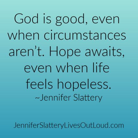 Text graphic on the goodness of God