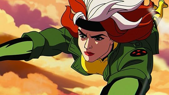 Rogue angrily flies through the air in X-Men '97.