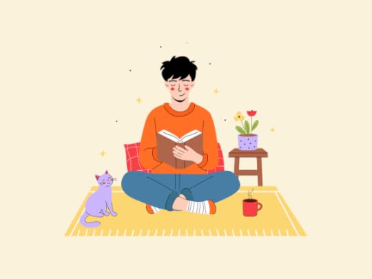 Man Sitting Reading Book Short Memoir Stories