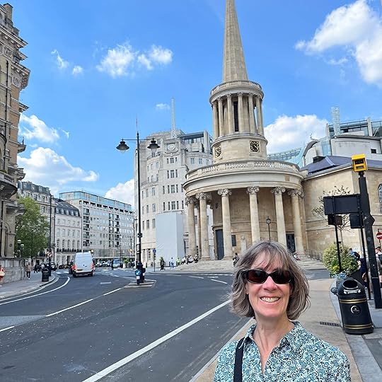 Sarah Sundin at BBC Broadcasting House and All Souls Church, London, 9 May 2024 (Photo: Sarah Sundin)