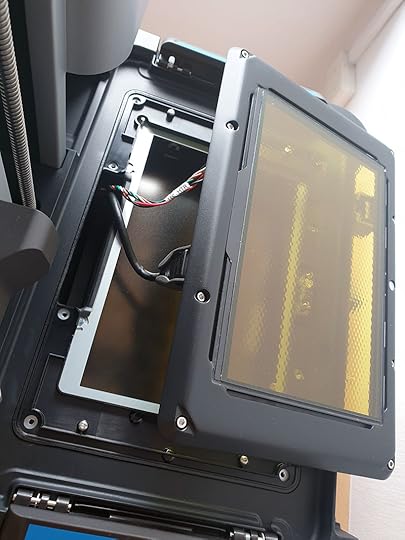Partially removed LCD panel