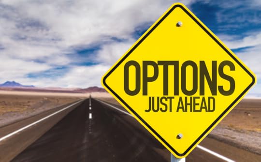 Options just ahead sign