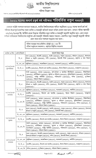 honours 4th year routine 2024 page 01