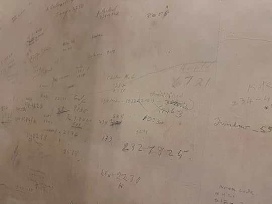 Phone numbers on the wall