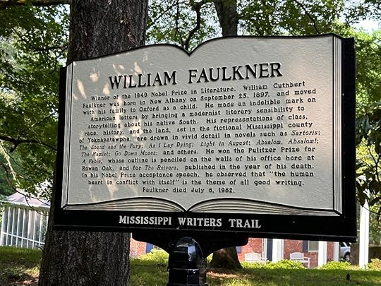 Mississippi Writers Trail plaque for William Faulkner