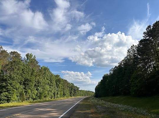 The bend in the road in Mississippi