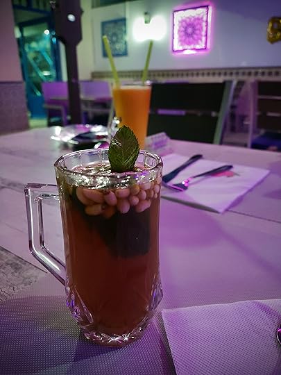 Thé aux pignons served in Tabarka, Tunisia