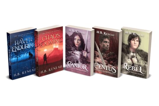 Lineup of Paperback books in The Legion of Pneumos series