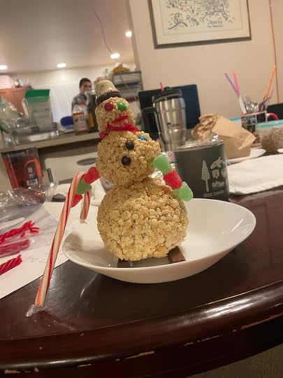 Frosty, Made with homemade rice krispie treats