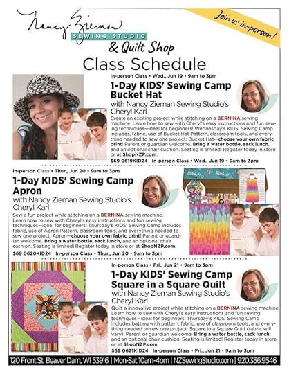 Spring Store Sewing Classes and Events Announced at The Nancy Zieman Sewing Studio and Quilt Shop pg3