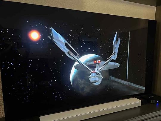 A still from Star Trek III on my television