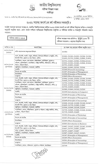 honours 1st year exam routine image file page 01